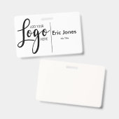 Badge Identificateur LOCAL PERSONNEL ajouter le logo (Recto et verso)