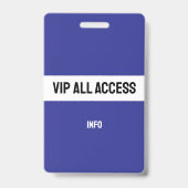Badge Identification d'accès VIP Blue pour salons VIP (Arrière)