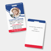 Badge Identification de l'enfant - ID photo moderne pers (Front & Back)