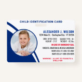 Badge Identification de l'enfant - Photo personnalisée - (Devant)