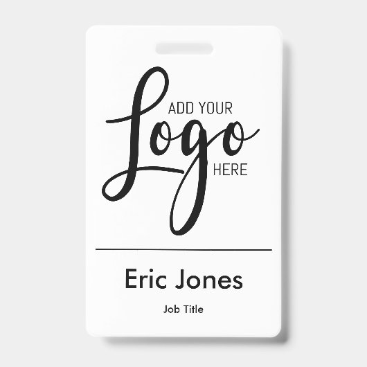 Badge Identification de l'ID d'employé du LOGO d'entrepr (Front)