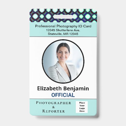 Badge Identification de l'ID du compte photo de la press (Avant)
