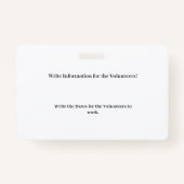 Badge Identification de l'ID photo de Noël de l'employé (Dos)