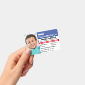 Badge Identification de l'identité de l'enfant Allergie  (Manuel / portable)