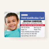 Badge Identification de l'identité de l'enfant Allergie (Devant)