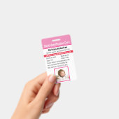 Badge Identification de l'identité de l'enfant Allergie (Manuel / portable)