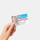 Badge Identification de l'identité de l'enfant Allergie  (Manuel / portable)