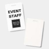 Badge Identification de personnel d'événement (Avant & arrière)