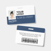 Badge Identification de sécurité personnalisée pour empl (Avant & arrière)