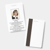 Badge Identification d'école (Recto et verso)