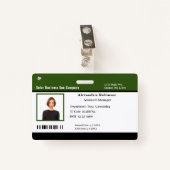 Badge Identification des employés de l'entreprise (Devant avec clip)