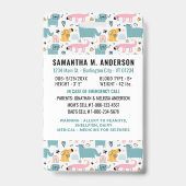 Badge Identification des enfants Chiens mignons d'urgenc (Back)