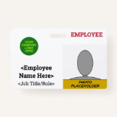 Badge Identification des membres du personnel humble et (Devant)