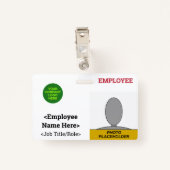 Badge Identification des membres du personnel humble et (Dos avec clip)