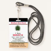 Badge Identification d'ID personnalisée Nom de l'enfant (Devant avec lanière)