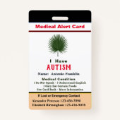 Badge Identification d'ID personnalisée Nom de l'enfant  (Devant)