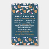 Badge Identification d'urgence pour enfants avec photo p (Arrière)