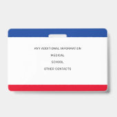 Badge Identification par photo Sécurité d'urgence Enfant (Arrière)