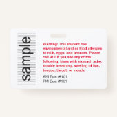 Badge Identification personnalisée moderne Identificatio (Dos)