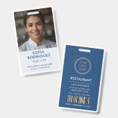 Badge Identification personnalisée professionnelle des e (Front & Back)