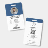 Badge Identification personnalisée professionnelle des e (Front & Back)