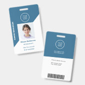 Badge Identité de l'employé avec logo de la société Code (Avant & arrière)