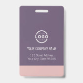 Badge Identité de l'employé avec logo de l'entreprise en (Arrière)