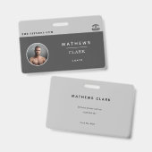 Badge Identité de l'employé de l'entraîneur de gym avec  (Recto et verso)