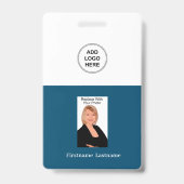Badge Identité de l'employé de l'entreprise Logo Nom (Arrière)