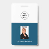 Badge Identité de l'employé de l'entreprise Logo Nom (Avant)