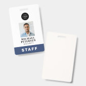 Badge identité de l'employé photo nom sécurité logo de l (Avant & arrière)