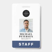 Badge identité de l'employé photo nom sécurité logo de l (Avant)