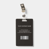 Badge Identité d'entreprise Art Déco (Arrière avec clip)