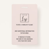 BADGE IDENTITÉ DU LOGO DE PHOTO FLORALE ROSE DE L'OR ROS (Dos)