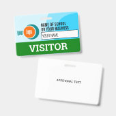Badge Identité du visiteur (Avant & arrière)