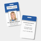 Badge Identité personnalisée de l'employé professionnel (Avant & arrière)