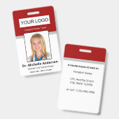 Badge Identité personnalisée de l'employé professionnel (Avant & arrière)