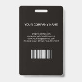 Badge Identité professionnelle Art Déco (Arrière)