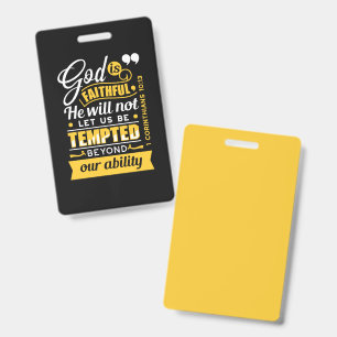 Badge Il ne vous laissera pas être tenté – Verset bibliq