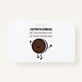 Badge Illustration avec une citation au sujet d'Oreo (Dos)