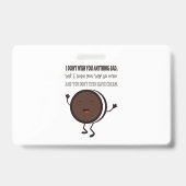 Badge Illustration avec une citation sur Oreo (Arrière)
