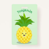 Badge Illustration d'ananas mignon (Dos)