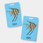 Badge Illustration d'angelfish (Avant & arrière)