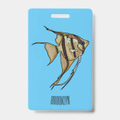 Badge Illustration d'angelfish (Arrière)