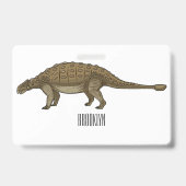 Badge Illustration d'Ankylosaurus (Arrière)