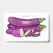 Badge Illustration d'aubergine (Arrière)