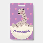 Badge Illustration d'autruche pour bébé à couver mignon (Back)