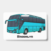 Badge Illustration de bus de passagers moderne en style  (Arrière)