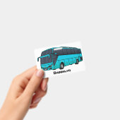 Badge Illustration de bus de passagers moderne en style  (Manuel / portable)