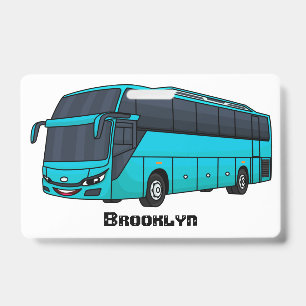Badge Illustration de bus de passagers moderne en style